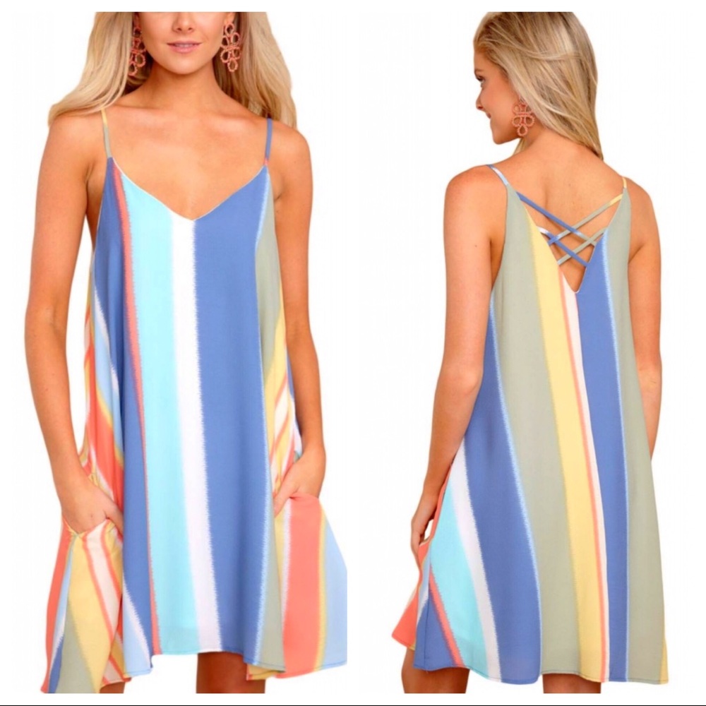 2 Left! Stripe me down  shift dress